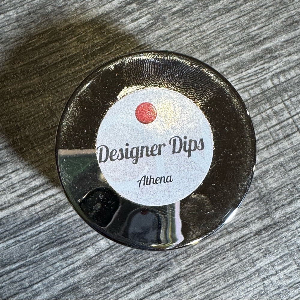 Designer Dips Athena – Rose Coral Glitter Dip Powder (0.5 oz)